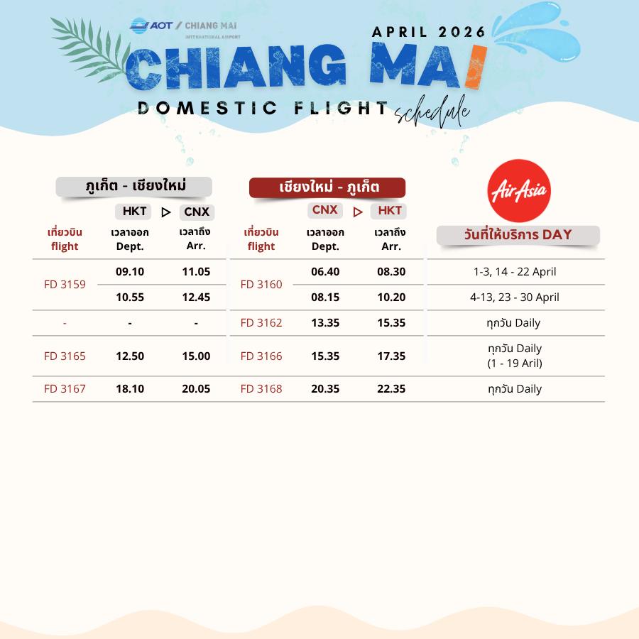 สายการบินไทยแอร์เอเชีย เชียงใหม่-ภูเก็ต-เชียงใหม่